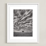 "Fireball" - Art Print in Stormy Sky Grey by Gabrial Reising - Framed