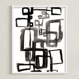 "Alternative Paths" - Art Print in Extreme Black by Bethania Lima - Framed