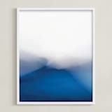 "Mirage" - Art Print in Navy by Karen Kardatzke - Framed