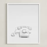 "Telephone" - Art Print in Pearl by Cristiane - Framed