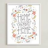 "Home Sweet Home" - Art Print in Pastel by Kristen Smith - Framed