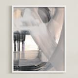 "Pushing Through" - Art Print in Neutrals by Angela Simeone - Framed