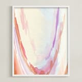 "At The Edge" - Art Print in Coral Rust by Grace Kreinbrink - Framed