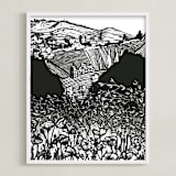 "La Torre" - Art Print in Noir by Liz Conley - Framed