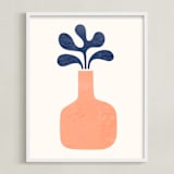 "Modern Vase #1" - Art Print in Blush by Field and Sky - Framed