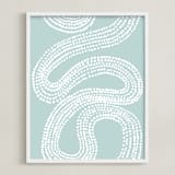 "River of Dots" - Art Print in light blue by Jorey Hurley - Framed