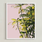 "Poster Palms" - Art Print in Blush by Catherine Culvenor - Framed