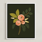 "Botanical no.1" - Art Print in Midnight by Karidy Walker - Framed