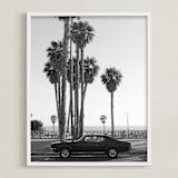 "Ocean Avenue" - Art Print in Black and White by Kaitlin Rebesco - Framed