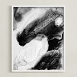 "Hemingway" - Art Print in Midnight Charcoal by Katherine Jury - Framed