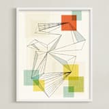 "We are all connected" - Art Print in Muted Multi by Jennifer Morehead - Framed