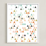 "Apertures No. 6" - Art Print in Coral by Genna Blackburn - Framed