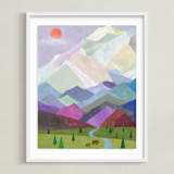 "Denali, Alaska" - Art Print in Majestic Purple by melanie mikecz - Framed