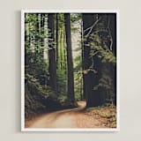 "Walk Into the Woods" - Art Print in Forest Brown by Bente Jorgensen-Barajas - Framed