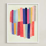 "Barred" - Art Print in White by melanie mikecz - Framed