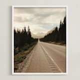 "Road Less Traveled" - Art Print in White by Alannah Kittle - Framed