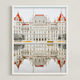 "Seeing Double" - Art Print in Saffron by Sadye Sagov - Framed