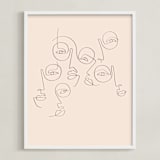 "lunettes" - Art Print in Linen by On Friday We - Framed