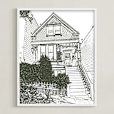 "House: Portrait Orientation Custom Print" - Custom Print in Olive Shadow by Minted - Framed