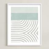 "Curve Appeal VI" - Art Print in Mint by Tanya Lee Design - Framed