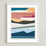 "Outlook" - Art Print in Pond by Jen Florentine - Framed