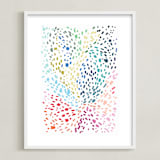 "Spots and Dots" - Art Print in Aqua by Katie Craig - Framed