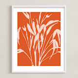 "Partial Sun" - Art Print in Persimmon by sue prue - Framed