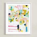"Flip Flop" - Art Print in Olive by Lindsay Megahed - Framed