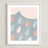 "Spring Rain" - Art Print in Blush by Iveta Angelova - Framed