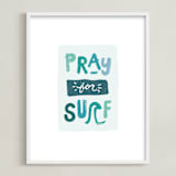 "Grom" - Art Print in Sea by Kayla King - Framed