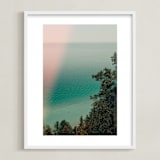 "Idyllic Day" - Art Print in Blue Aqua by OLIVIA JOY ST.CLAIRE - Framed