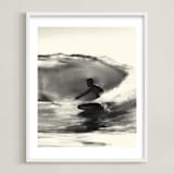 "Wave Rider One" - Art Print in Grey Swell by Jenny Partrite - Framed