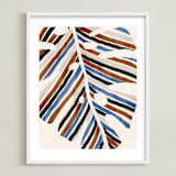 "Abstract Monstera Leaf" - Art Print in Cinnamon by Iveta Angelova - Framed