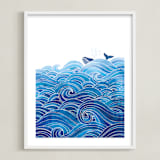 "seas the day" - Art Print in Ocean by Stardust Design Studio - Framed