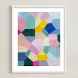 "Safe as houses" - Art Print in peach by raven erebus - Framed