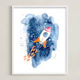 "Space Adventure" - Art Print in Starry Sky by Katrina Pete - Framed