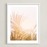 "pretty palms I" - Art Print in Blush by Kamala Nahas - Framed