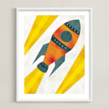 "Space to Explore I" - Art Print in Flare by Heather Schertzer - Framed