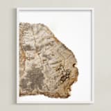 "Slice From the Past II" - Art Print in Ancient wood by Ilze Lucero - Framed