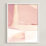 "PinkSea" - Art Print in Blush Pink by Lisa Samartino Design - Framed
