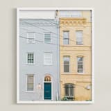 "Georgetown Two" - Art Print in Muted Yellow by Lindsay Ferraris Photography - Framed