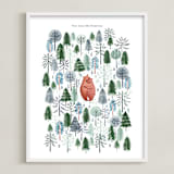 "Never Alone" - Personalized Art Print in Crisp White by Sarah Knight - Framed
