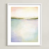 "Coral Bay" - Art Print in Coral Pink by AlisonJerry - Framed