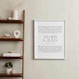 "Our Vows: Portrait Orientation Custom Print" - Custom Print in Midnight Blue by Minted - In a Room