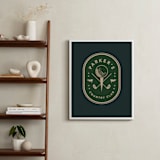 "By Par: Custom Print" - Custom Print in Evergreen by Susan Zinader - In a Room