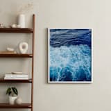 "Wavy Blue" - Art Print in Navy by Carole Crohan - CaroleeXpressions - In a Room