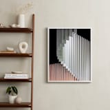 "Stacked Curvature " - Art Print in Creamy Neutrals by Lisa Sundin - In a Room