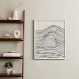"Rolling Waves I" - Art Print in Deep Ocean by Jayne Alfieri - In a Room