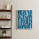 "Indigo Leaves" - Art Print in Indigo Wash by Natalie Ryan - In a Room