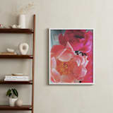 "Vintage Peonies" - Art Print in peachy pinks by HafnHafStudio - In a Room